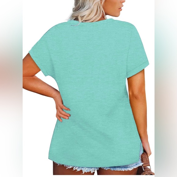 Plus Size Tunic Summer casual top v neck - Picture 4 of 4